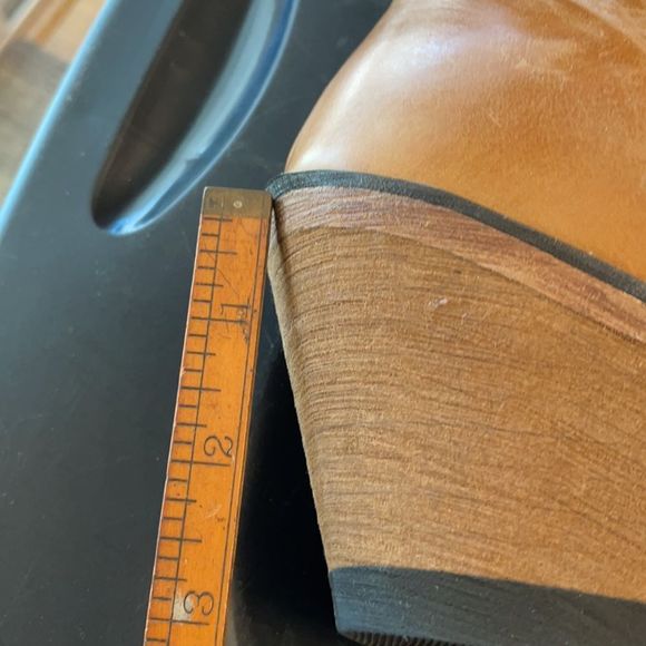 Old West Leather WOMEN'S TAN CROSS STITCH COWGIRL BOOTS - ROUND TOE - Picture 9 of 12